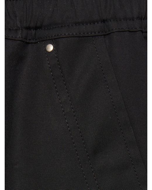 Rick Owens Black Cargobelas Cotton Shorts for men