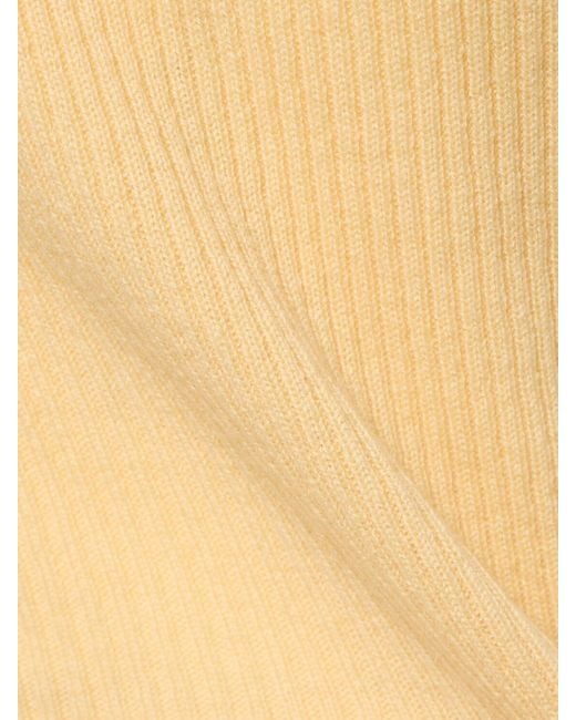 Reformation Natural Teo Short Sleeve Cashmere Sweater