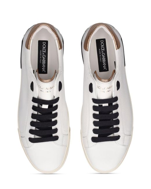 Dolce & Gabbana White Ledersneakers "portofino"