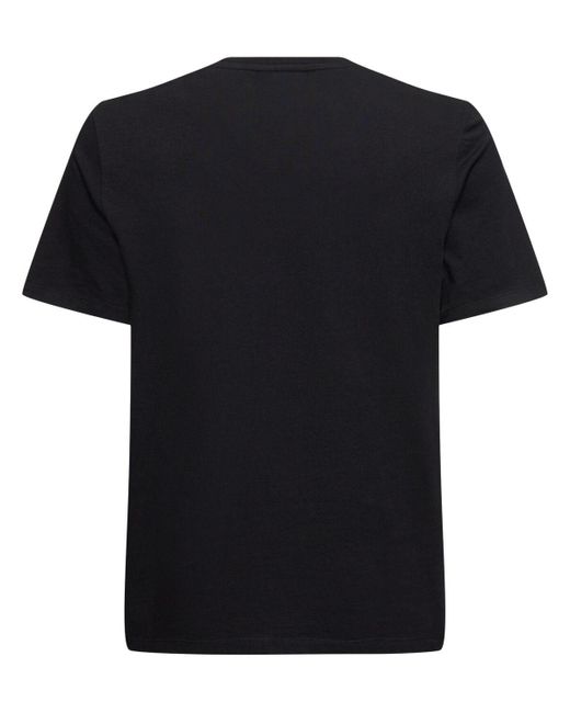 Maison Kitsuné Black Chillax Fox Patch Regular T-shirt for men