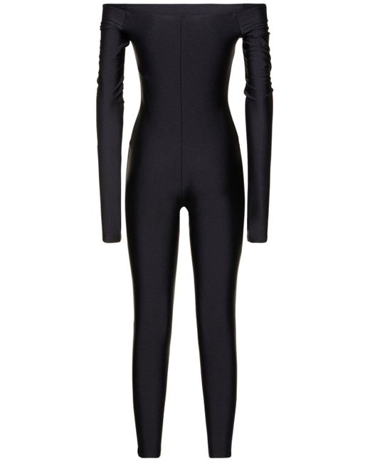 Jumpsuit con hombros descubiertos ANDAMANE de color Black