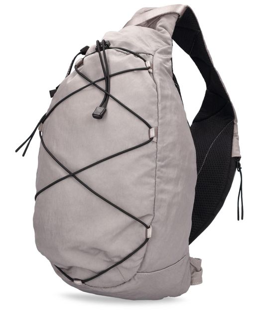 C P Company Gray Nylon B Crossbody Backpack for men