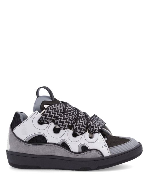 Lanvin Black Curb Leather Sneakers