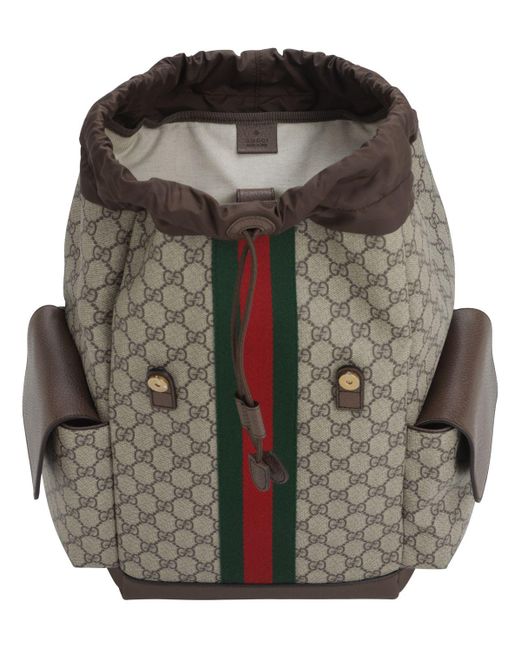 Gucci Gray Ophidia Gg Supreme Coated Backpack for men