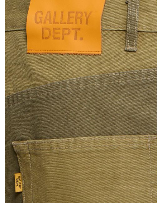 GALLERY DEPT. Green Ventura Color Block Denim Jeans for men