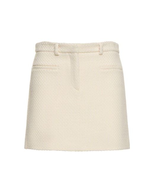 Altuzarra Natural Zola Wool Blend Mini Skirt