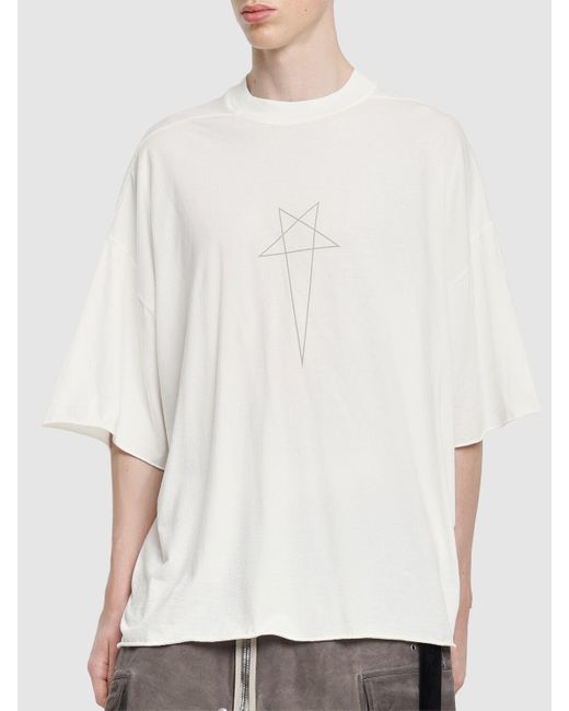 Hombre Camiseta De Algodón Unique Rick Owens de hombre de color White