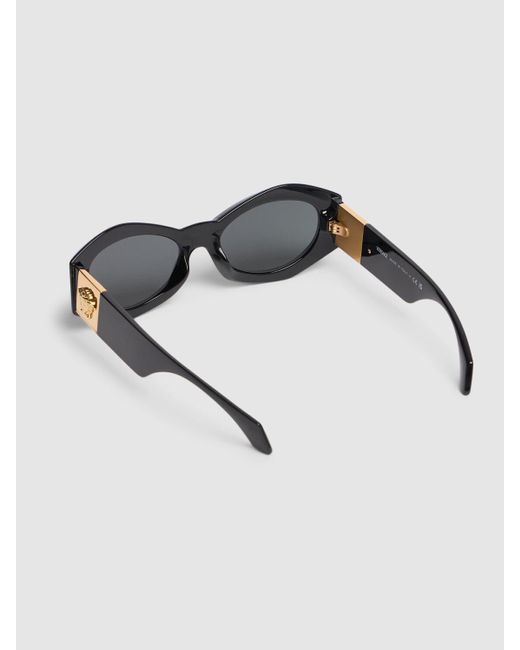Versace Black Ovale Sonnenbrille Aus Acetat