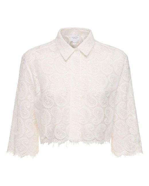 Camisa de encaje Giambattista Valli de color White