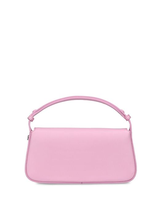 Courreges Pink Sleek Leather Shoulder Bag