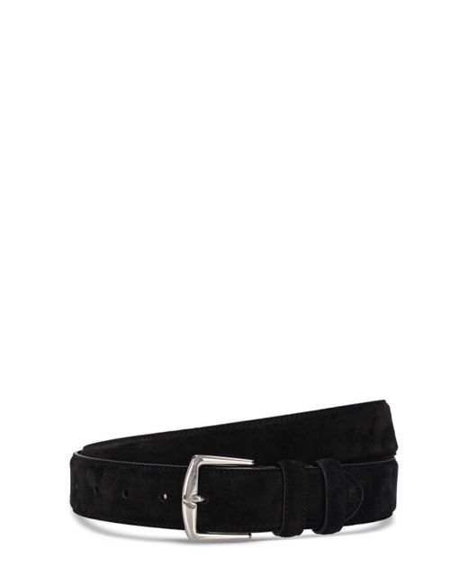 Loro Piana White Alsavel Leather Belt for men