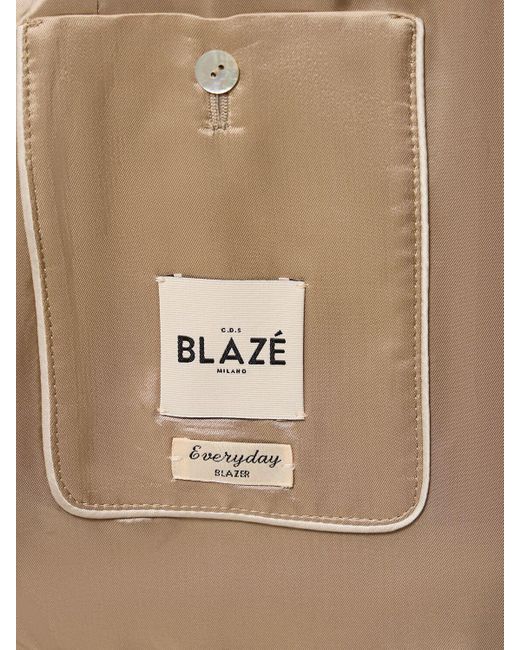 Blazer everyday in lana e nylon di Blazé Milano in Brown