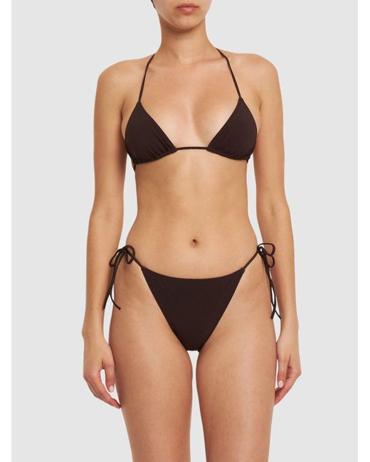 Lido White Triangle-bikini Mit Bindeverschluss "venti"