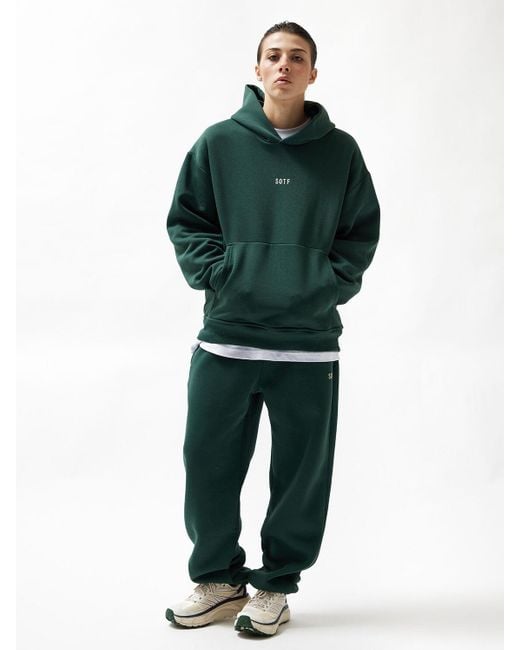 Mujer Sudadera De Algodón Con Capucha Sotf de color Green