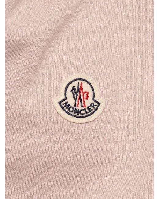 Moncler Pink Zip-Up Cotton Turtleneck Sweatshirt for men