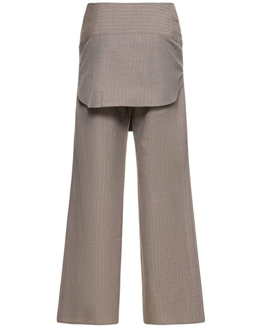 Pantalones de lana Saks Potts de color Gray