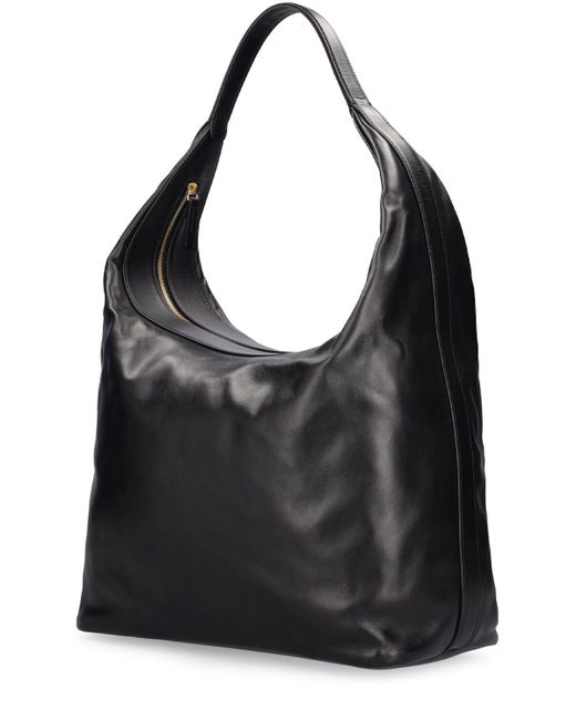 Loulou Studio Black Mila Leather Hobo Bag