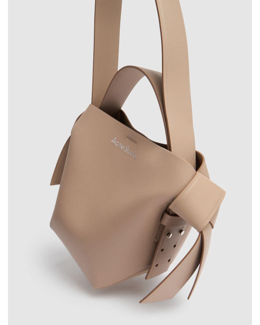 Acne Metallic Mini Musubi Leather Top Handle Bag