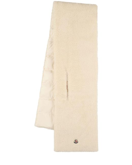 Moncler テディカプセル コットンブレンド ダウンスカーフ Natural