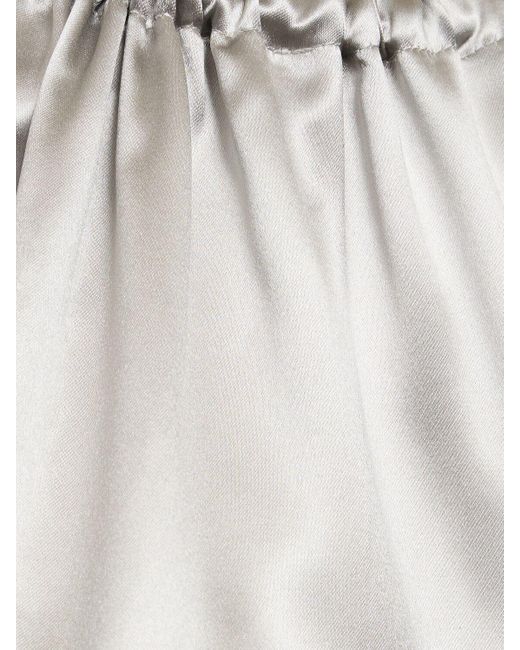 Loulou Studio Gray Morene Silk Blend Halter Neck Long Dress