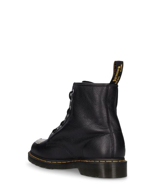 Dr. Martens Black 1460 Metal Plate Leather Lace-up Boots for men