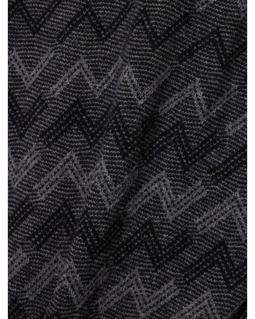 Missoni Black Monogram Cashmere Knit Sweater for men