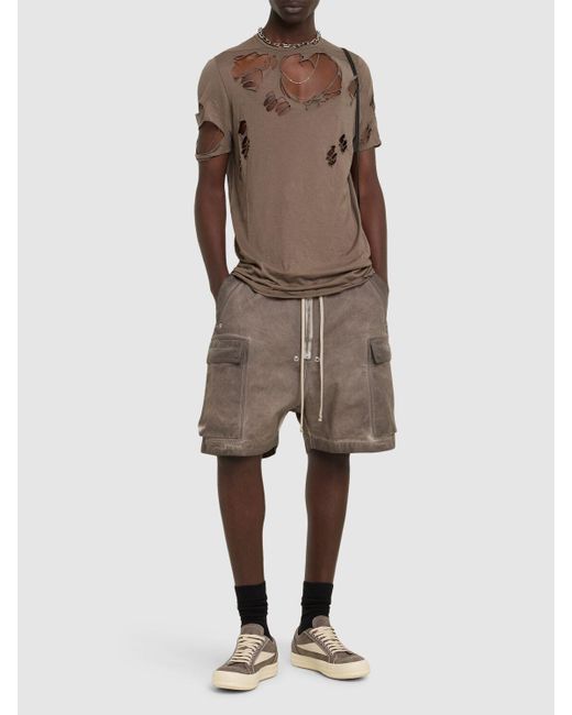 メンズ Rick Owens カーゴ ベラス ショートパンツ Gray