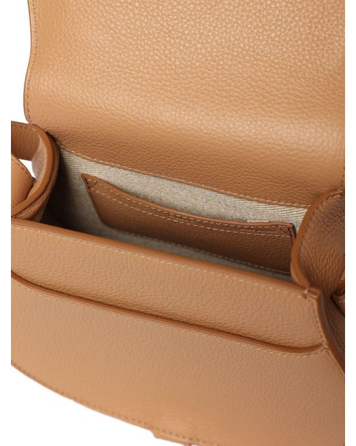 Chloé Natural Marcie Grained Leather Shoulder Bag
