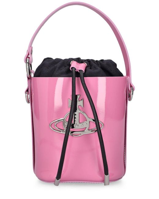 Bolso bucket daisy de piel Vivienne Westwood de color Pink