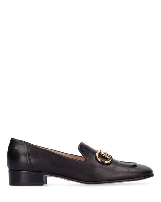Gucci 25mm Baby Leather Loafers in Black | Lyst