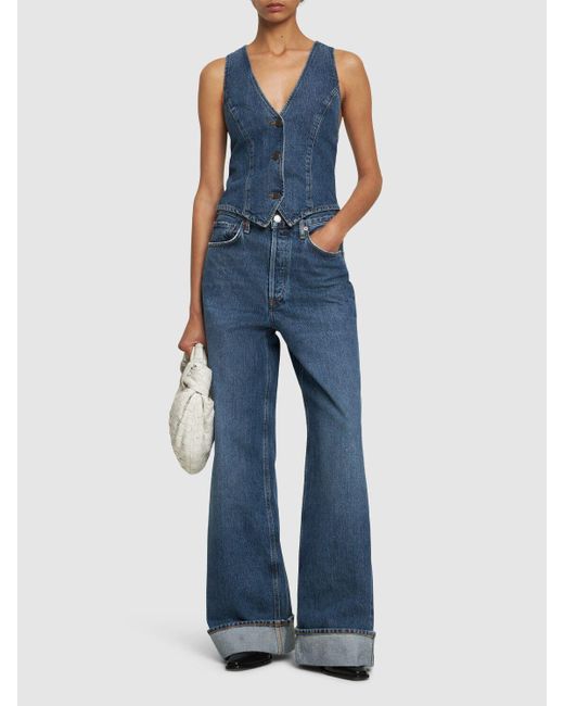 Agolde Blue Dame Organic Cotton Slung baggy Jeans