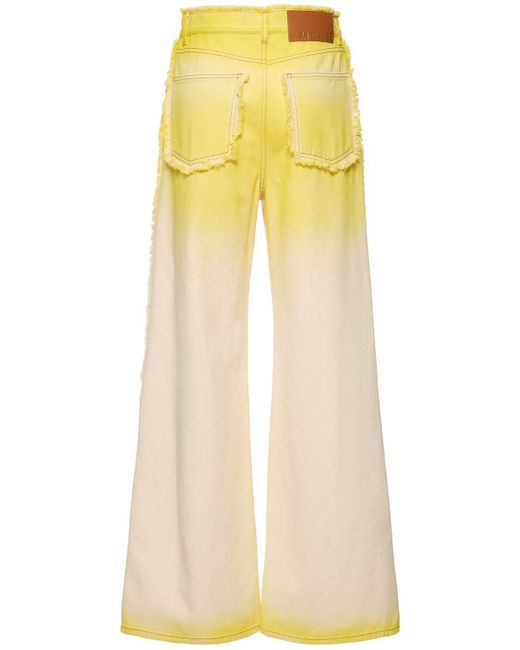 MSGM Natural Faded Denim Straight Jeans