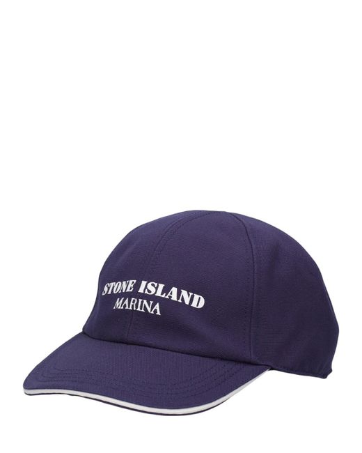 Cappello marina con stampa di Stone Island in Blue da Uomo