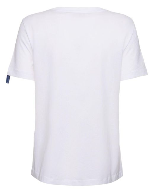 T-shirt obliqua / stampa e ricamo di Max Mara in White