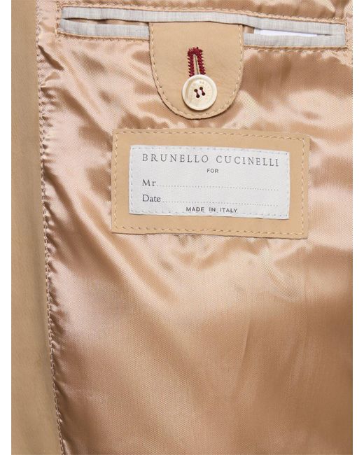 Brunello Cucinelli Natural Suede Zipped Jacket for men