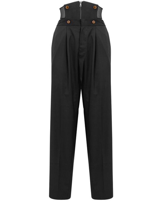 Pantalones corsé de cintura alta Vivienne Westwood de color Black