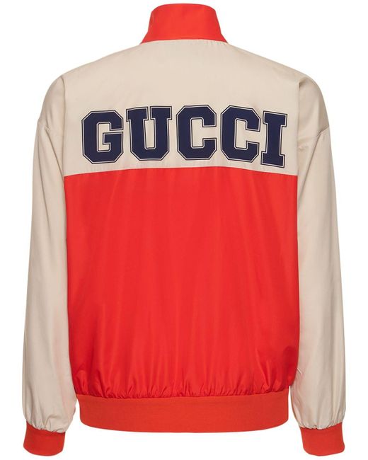 Gucci Tech Jacket in Orange/Ivory (Red) for Men | Lyst UK