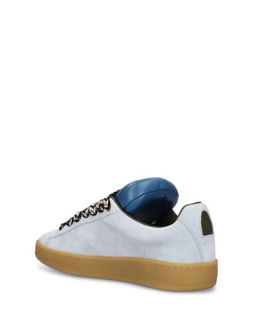 Lanvin Blue X Future Hyper Curb Suede Sneakers