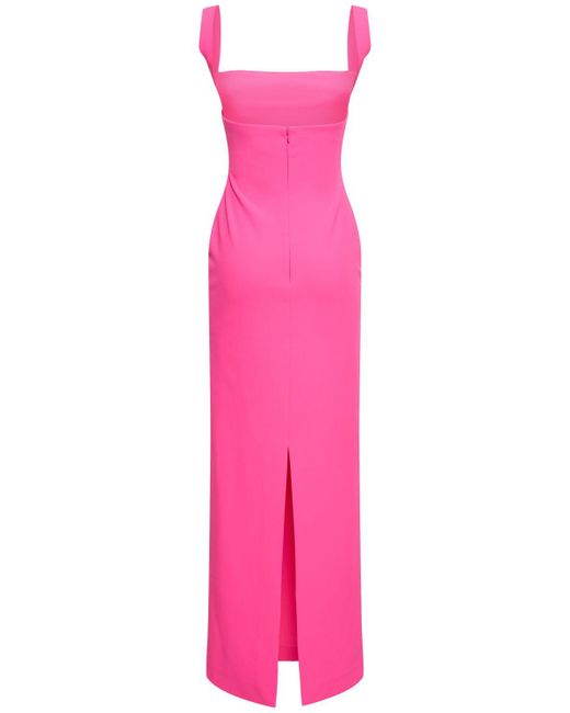 Solace London Joni クレープロングドレス Pink
