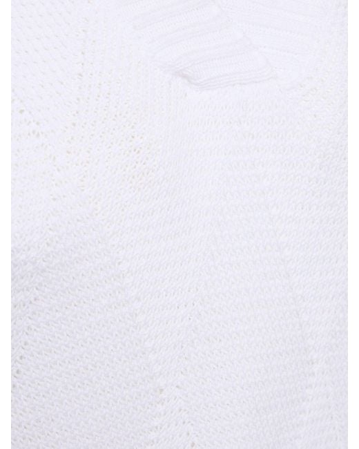 Max Mara Zebio コットンニットベスト White