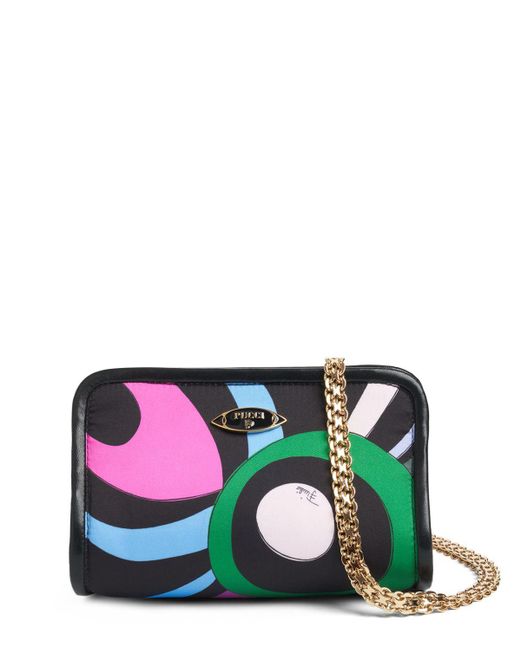 Emilio Pucci Pink Printed Twill Binding Pouch