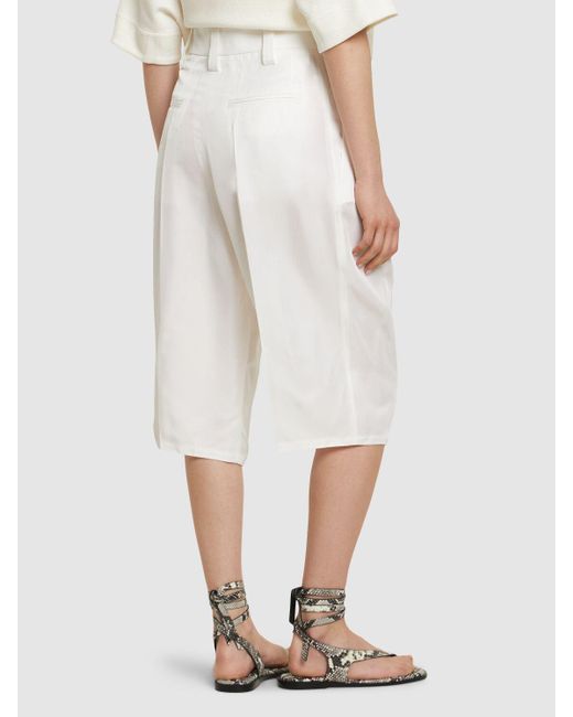 Carven ビスコースツイルのバミューダハーフパンツ White