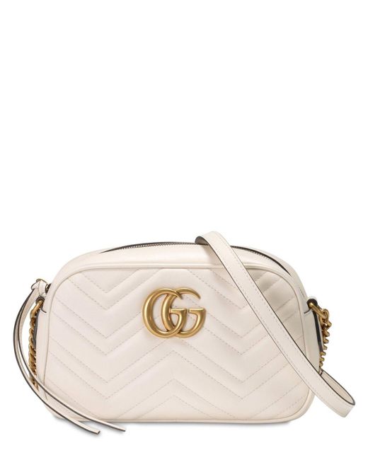 gg small matelassé leather camera bag