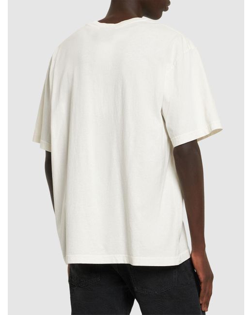 T-shirt in jersey di cotone con stampa di Bluemarble in White da Uomo