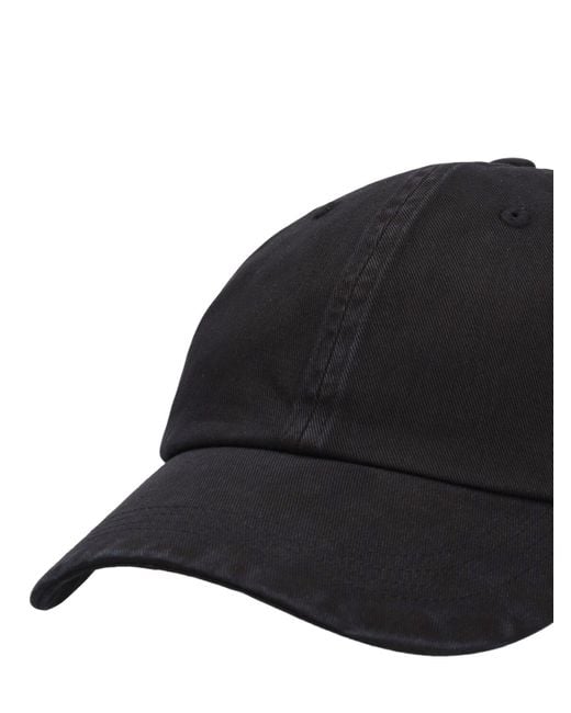 Gorra de baseball de sarga de algodón Acne de hombre de color Black