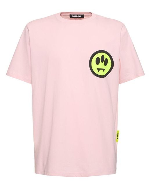 Barrow T-shirt Aus Baumwolle Mit Logodruck in Pink für Herren