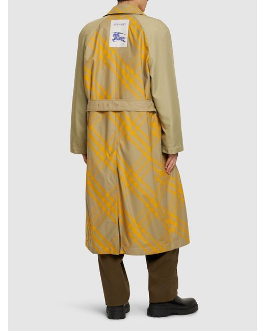 Abrigo largo de algodón Burberry de hombre de color Yellow