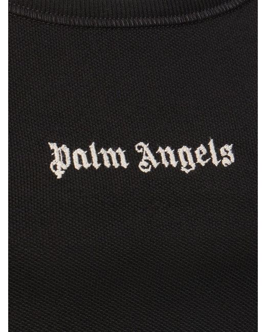 Palm Angels Black Classic Logo Cotton Tank Top
