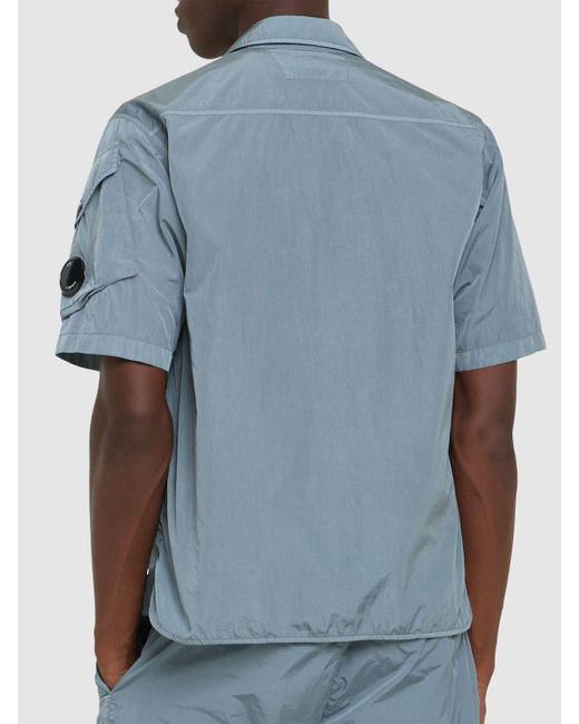 メンズ C P Company Chrome-r Short Sleeve Overshirt Blue