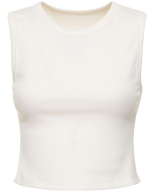 DUNST White Essential Cropped Tank Top